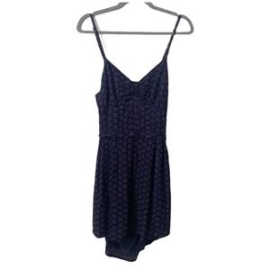 GYPSY‎ 05 Navy Eyelet 100% Silk Cutout Back Dress In Women’s Size Medium